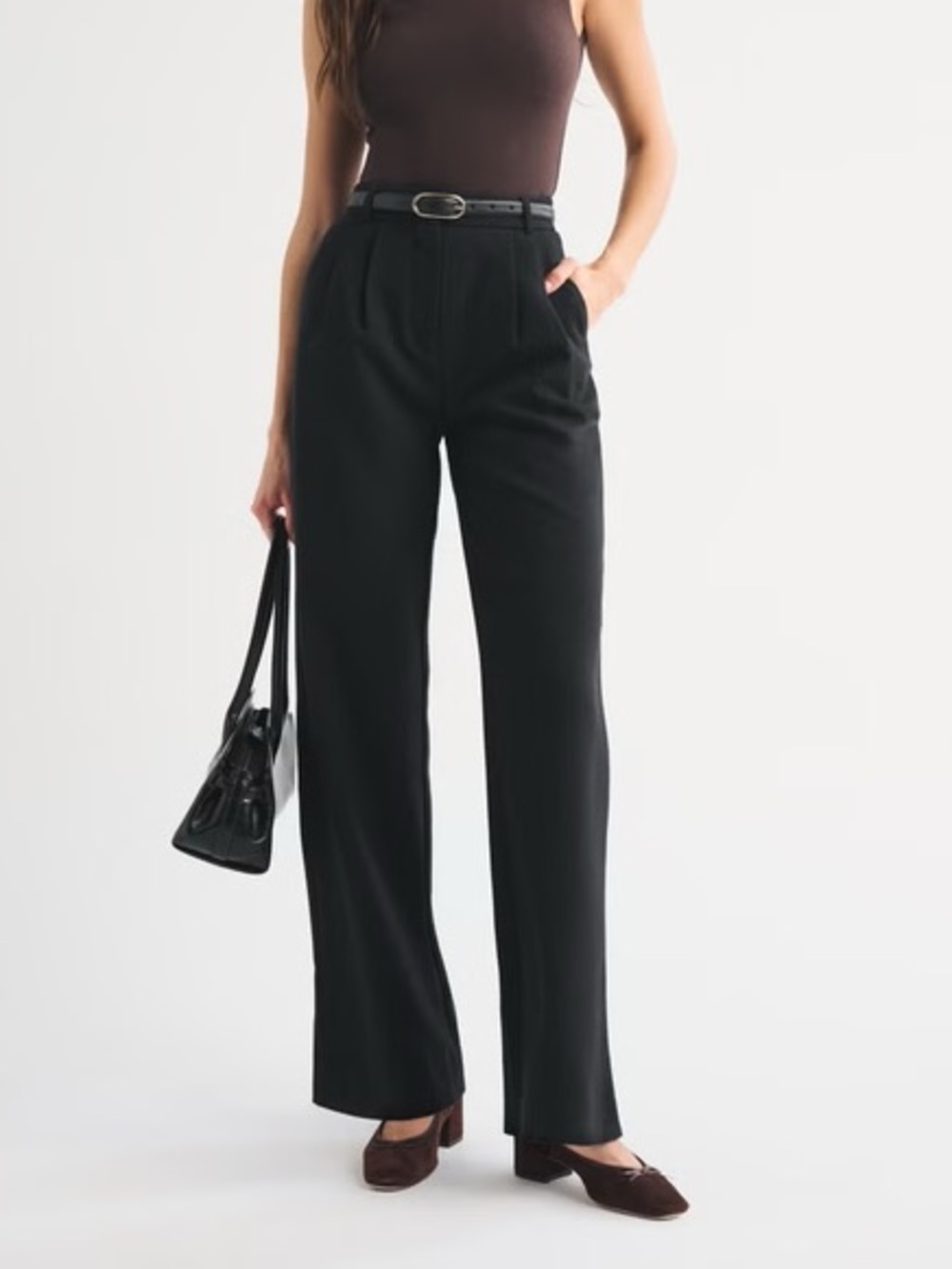 Abercrombie & Fitch Black Tailored Sloane Pants - Curve Love